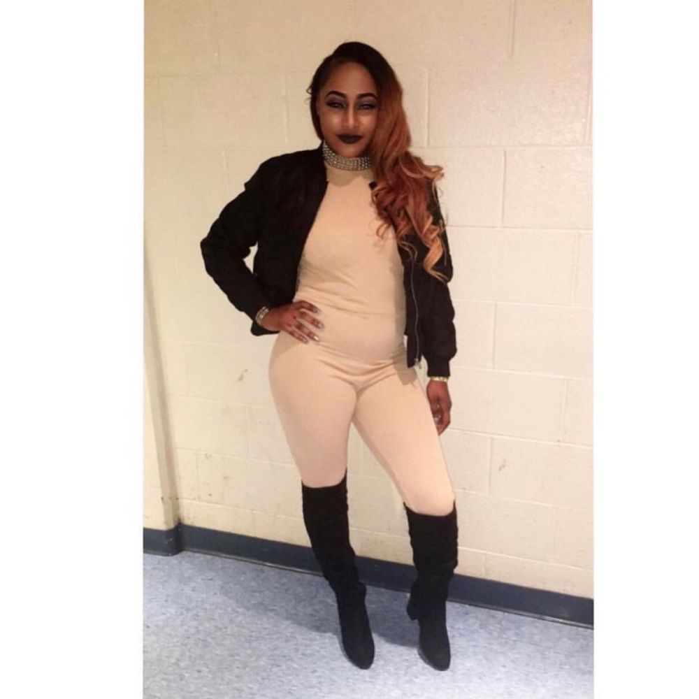 Shear nude body suit